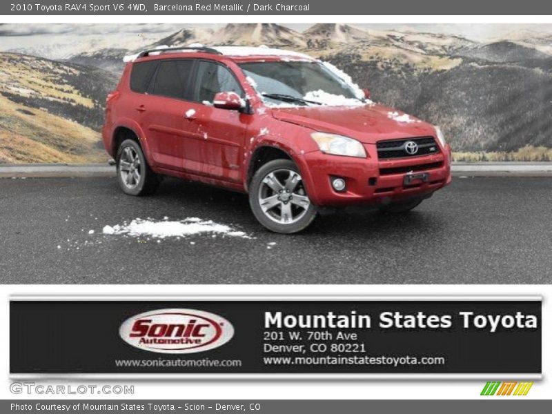 Barcelona Red Metallic / Dark Charcoal 2010 Toyota RAV4 Sport V6 4WD