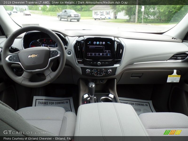 Silver Ice Metallic / Dark Atmosphere/Medium Ash Gray 2019 Chevrolet Traverse LT AWD