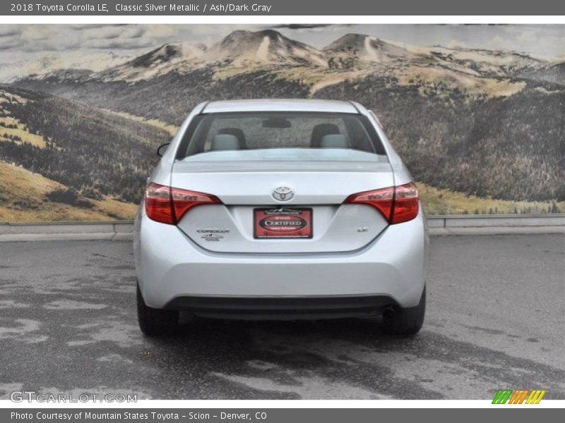 Classic Silver Metallic / Ash/Dark Gray 2018 Toyota Corolla LE