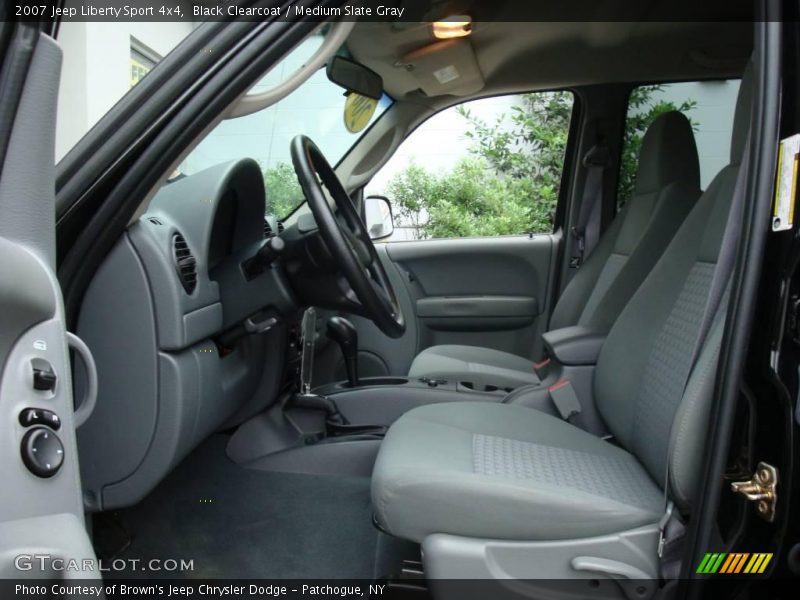 Black Clearcoat / Medium Slate Gray 2007 Jeep Liberty Sport 4x4