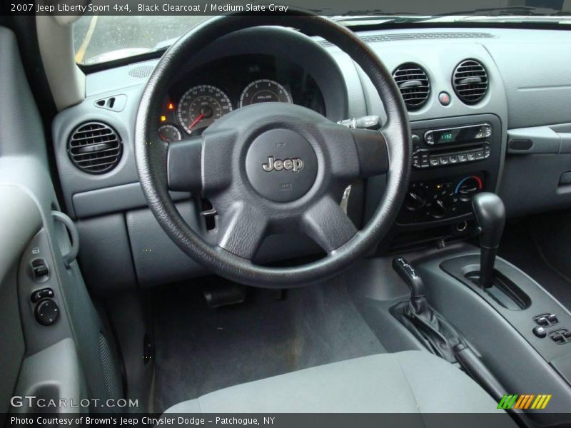Black Clearcoat / Medium Slate Gray 2007 Jeep Liberty Sport 4x4