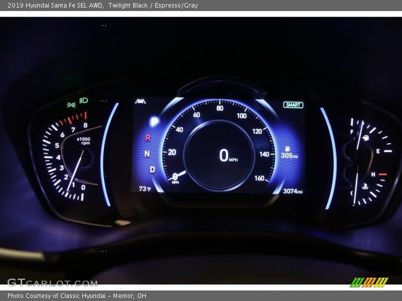 Twilight Black / Espresso/Gray 2019 Hyundai Santa Fe SEL AWD