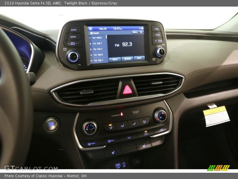 Twilight Black / Espresso/Gray 2019 Hyundai Santa Fe SEL AWD