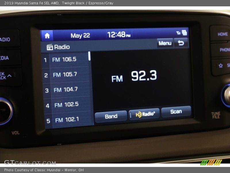 Twilight Black / Espresso/Gray 2019 Hyundai Santa Fe SEL AWD
