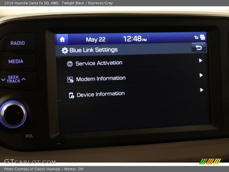 Twilight Black / Espresso/Gray 2019 Hyundai Santa Fe SEL AWD