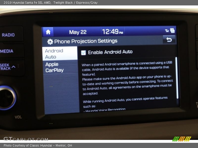 Twilight Black / Espresso/Gray 2019 Hyundai Santa Fe SEL AWD