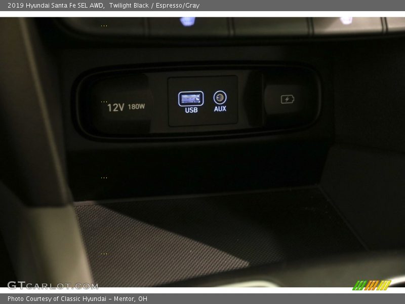 Twilight Black / Espresso/Gray 2019 Hyundai Santa Fe SEL AWD