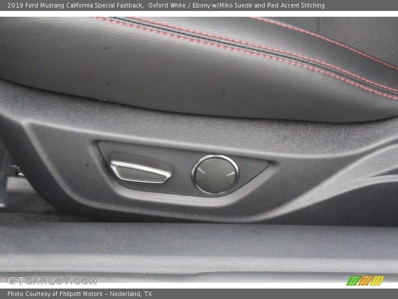 Oxford White / Ebony w/Miko Suede and Red Accent Stitching 2019 Ford Mustang California Special Fastback