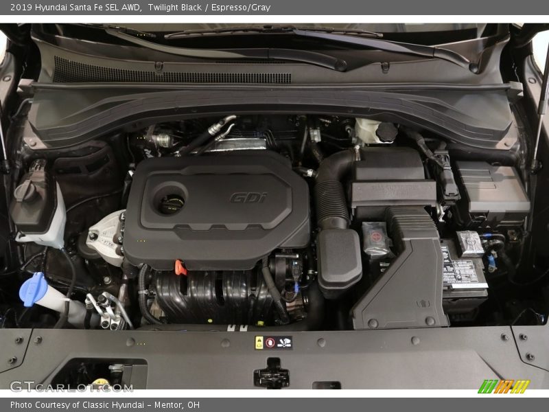 Twilight Black / Espresso/Gray 2019 Hyundai Santa Fe SEL AWD