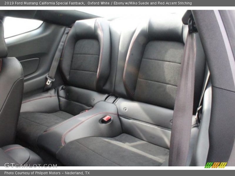Oxford White / Ebony w/Miko Suede and Red Accent Stitching 2019 Ford Mustang California Special Fastback