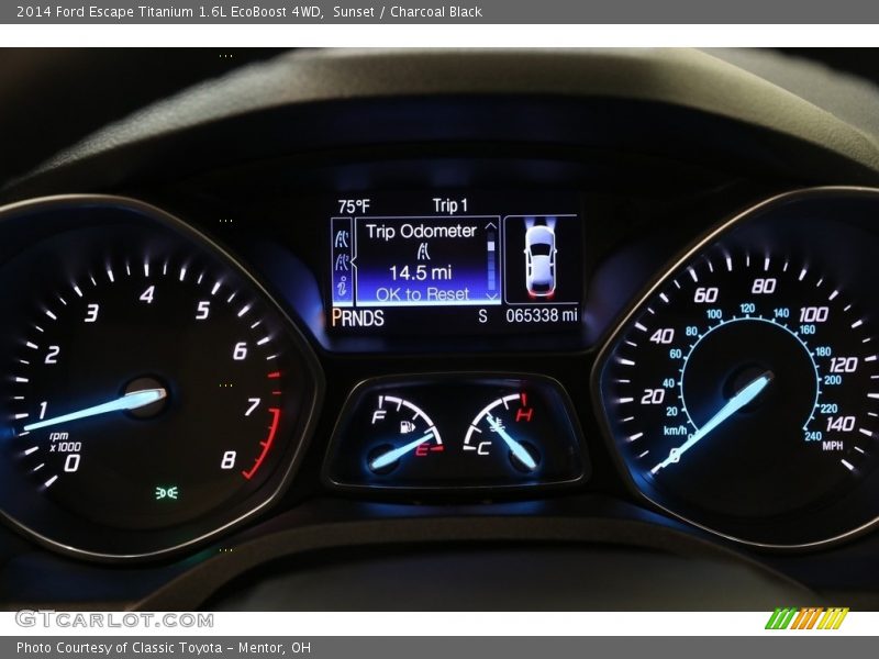 Sunset / Charcoal Black 2014 Ford Escape Titanium 1.6L EcoBoost 4WD