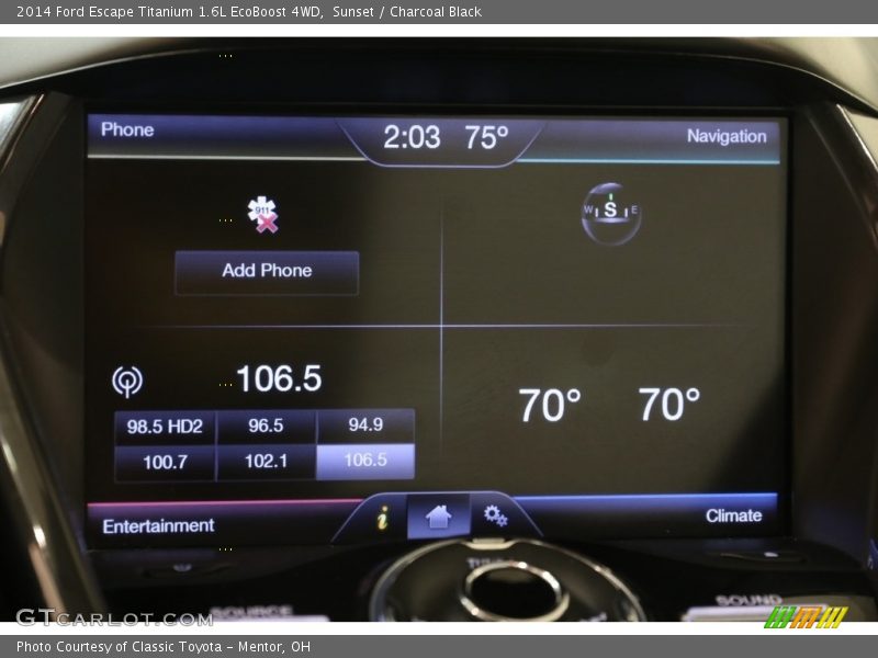 Sunset / Charcoal Black 2014 Ford Escape Titanium 1.6L EcoBoost 4WD