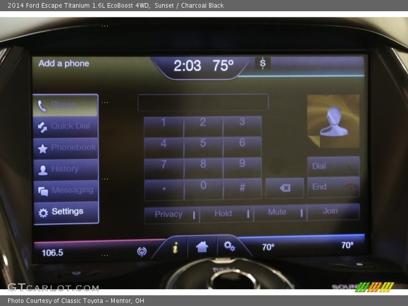 Sunset / Charcoal Black 2014 Ford Escape Titanium 1.6L EcoBoost 4WD