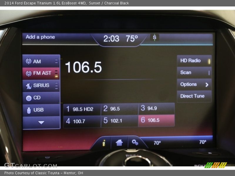Sunset / Charcoal Black 2014 Ford Escape Titanium 1.6L EcoBoost 4WD