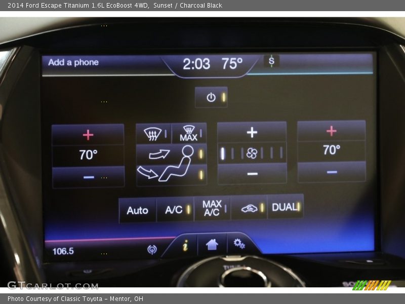 Sunset / Charcoal Black 2014 Ford Escape Titanium 1.6L EcoBoost 4WD