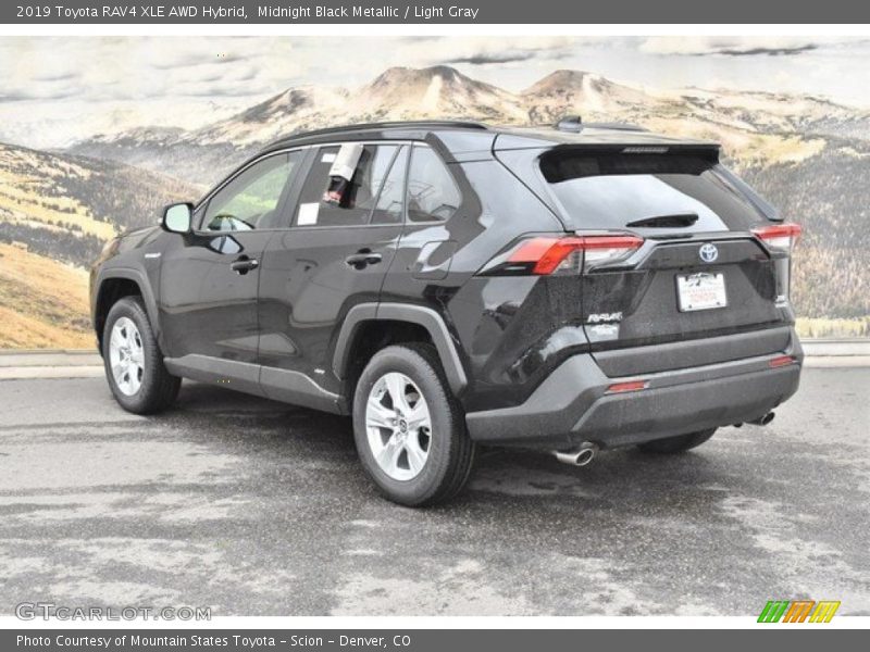 Midnight Black Metallic / Light Gray 2019 Toyota RAV4 XLE AWD Hybrid