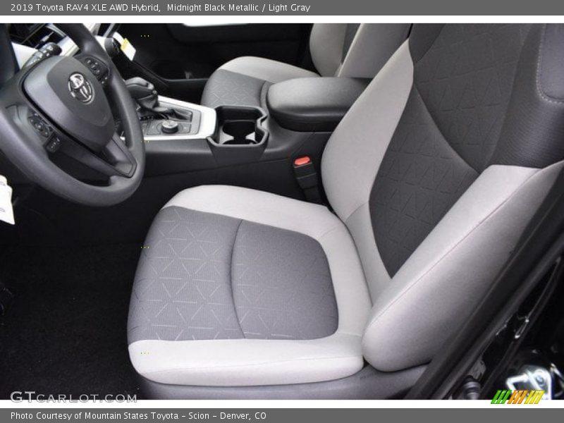 Midnight Black Metallic / Light Gray 2019 Toyota RAV4 XLE AWD Hybrid