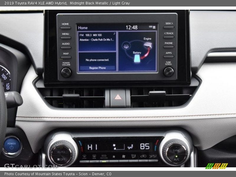 Midnight Black Metallic / Light Gray 2019 Toyota RAV4 XLE AWD Hybrid