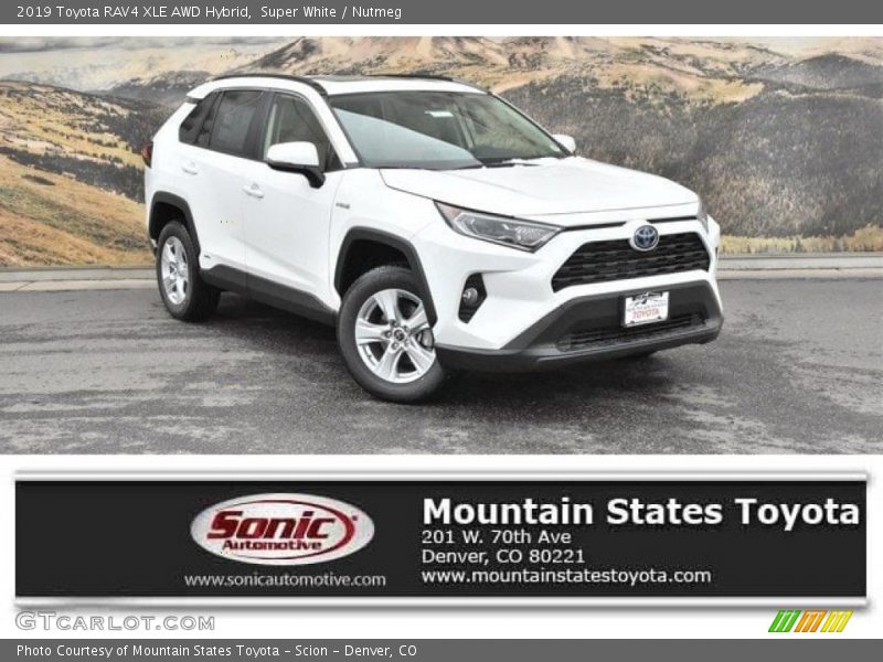 Super White / Nutmeg 2019 Toyota RAV4 XLE AWD Hybrid