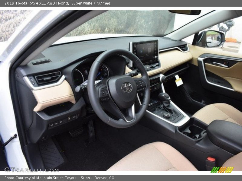 Super White / Nutmeg 2019 Toyota RAV4 XLE AWD Hybrid