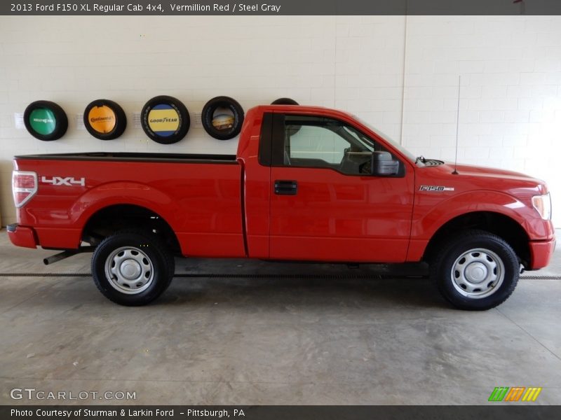 Vermillion Red / Steel Gray 2013 Ford F150 XL Regular Cab 4x4