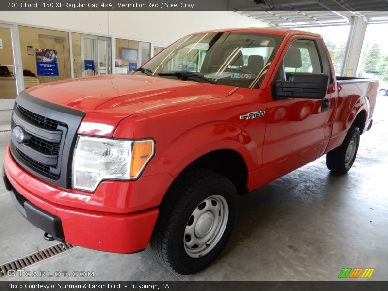 Vermillion Red / Steel Gray 2013 Ford F150 XL Regular Cab 4x4