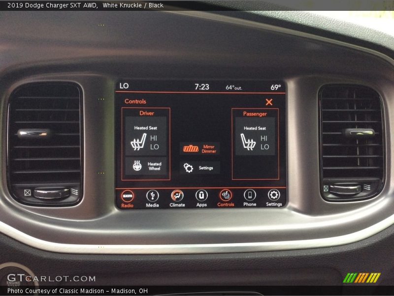 White Knuckle / Black 2019 Dodge Charger SXT AWD