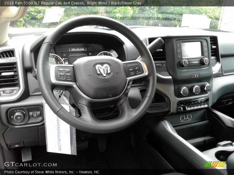 Bright White / Black/Diesel Gray 2019 Ram 5500 SLT Regular Cab 4x4 Chassis