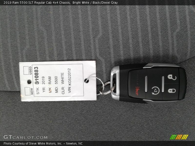 Bright White / Black/Diesel Gray 2019 Ram 5500 SLT Regular Cab 4x4 Chassis