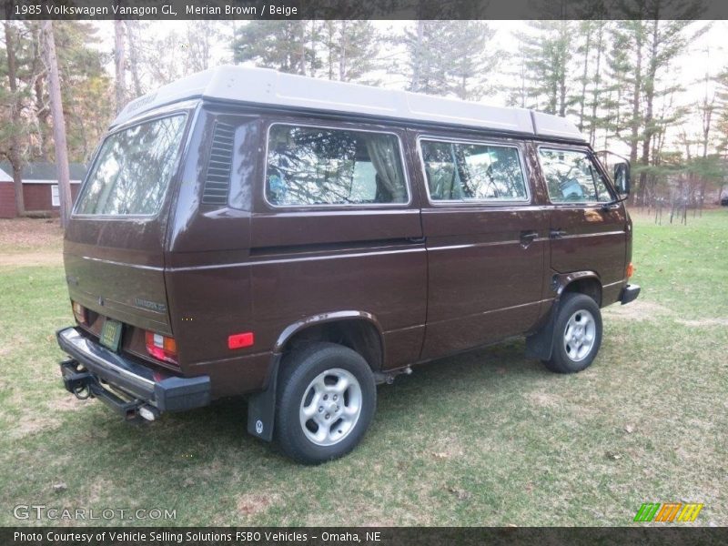 Merian Brown / Beige 1985 Volkswagen Vanagon GL