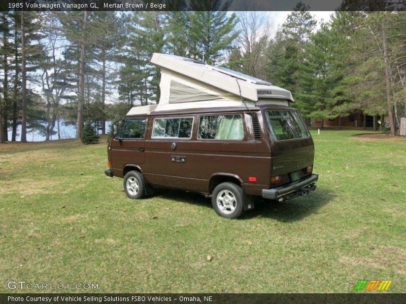 Merian Brown / Beige 1985 Volkswagen Vanagon GL