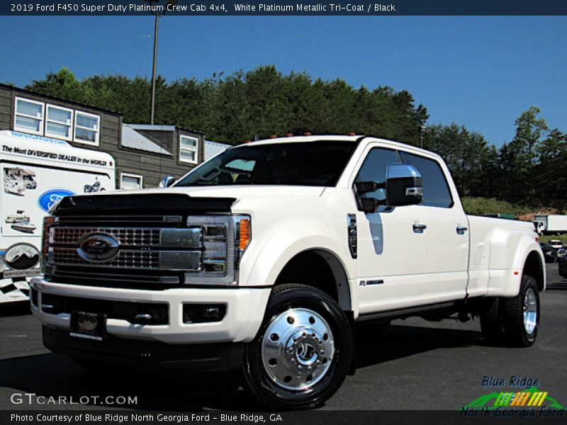 White Platinum Metallic Tri-Coat / Black 2019 Ford F450 Super Duty Platinum Crew Cab 4x4