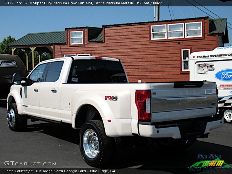 White Platinum Metallic Tri-Coat / Black 2019 Ford F450 Super Duty Platinum Crew Cab 4x4