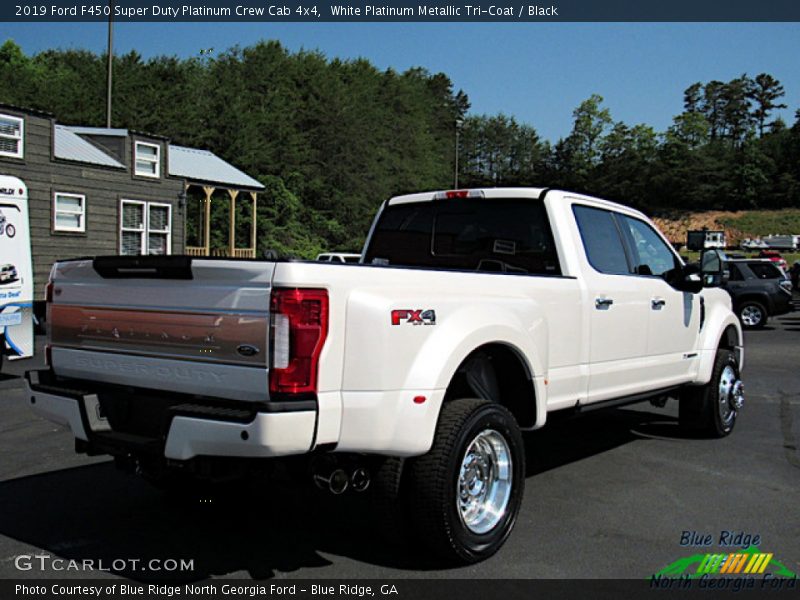 White Platinum Metallic Tri-Coat / Black 2019 Ford F450 Super Duty Platinum Crew Cab 4x4