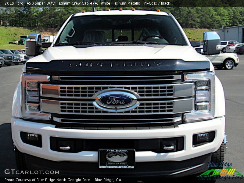 White Platinum Metallic Tri-Coat / Black 2019 Ford F450 Super Duty Platinum Crew Cab 4x4