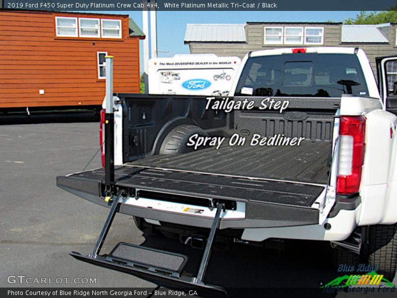 White Platinum Metallic Tri-Coat / Black 2019 Ford F450 Super Duty Platinum Crew Cab 4x4