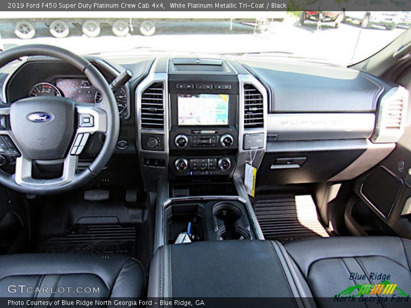 White Platinum Metallic Tri-Coat / Black 2019 Ford F450 Super Duty Platinum Crew Cab 4x4