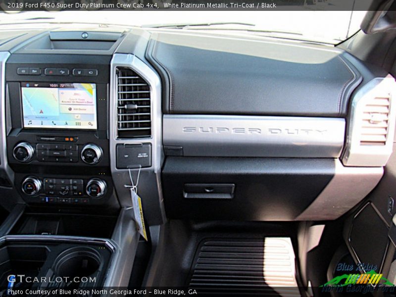 White Platinum Metallic Tri-Coat / Black 2019 Ford F450 Super Duty Platinum Crew Cab 4x4
