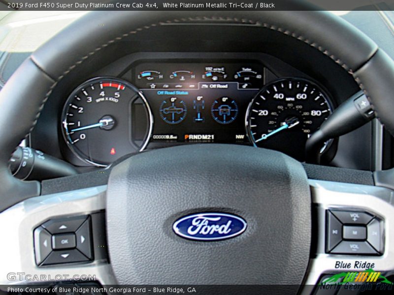 White Platinum Metallic Tri-Coat / Black 2019 Ford F450 Super Duty Platinum Crew Cab 4x4