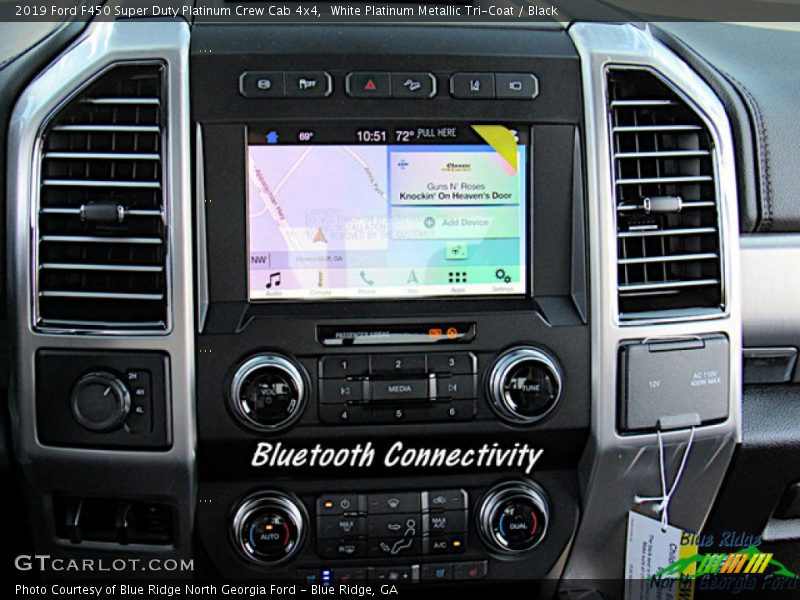 White Platinum Metallic Tri-Coat / Black 2019 Ford F450 Super Duty Platinum Crew Cab 4x4