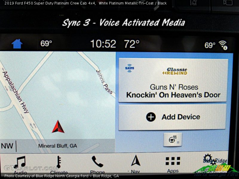 White Platinum Metallic Tri-Coat / Black 2019 Ford F450 Super Duty Platinum Crew Cab 4x4