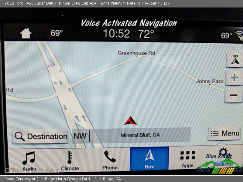 White Platinum Metallic Tri-Coat / Black 2019 Ford F450 Super Duty Platinum Crew Cab 4x4