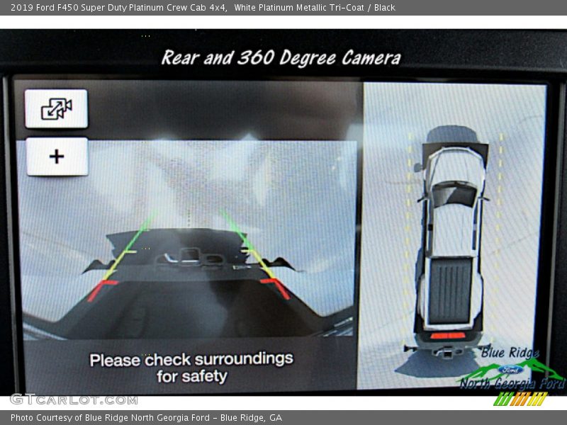 White Platinum Metallic Tri-Coat / Black 2019 Ford F450 Super Duty Platinum Crew Cab 4x4