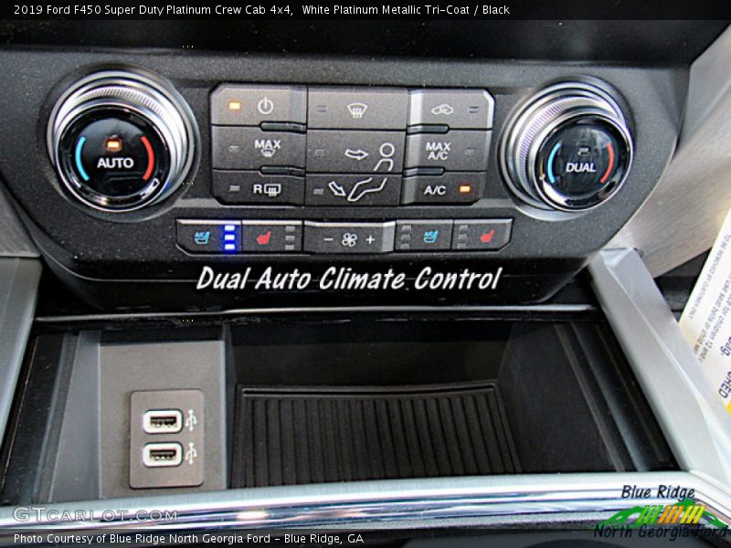 White Platinum Metallic Tri-Coat / Black 2019 Ford F450 Super Duty Platinum Crew Cab 4x4