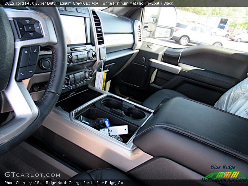 White Platinum Metallic Tri-Coat / Black 2019 Ford F450 Super Duty Platinum Crew Cab 4x4