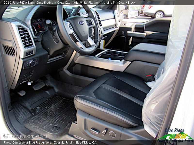White Platinum Metallic Tri-Coat / Black 2019 Ford F450 Super Duty Platinum Crew Cab 4x4