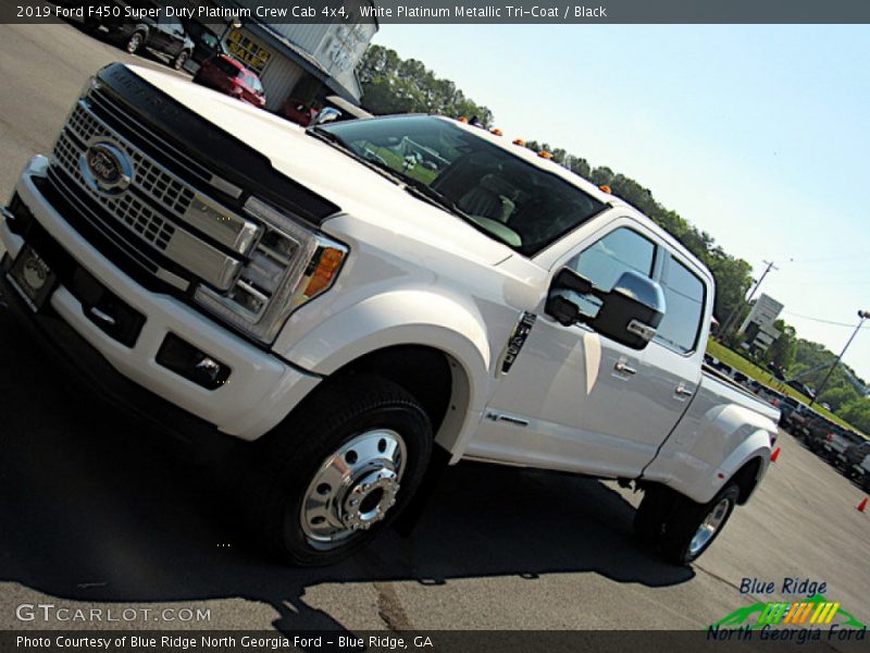 White Platinum Metallic Tri-Coat / Black 2019 Ford F450 Super Duty Platinum Crew Cab 4x4