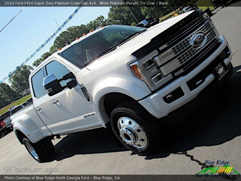 White Platinum Metallic Tri-Coat / Black 2019 Ford F450 Super Duty Platinum Crew Cab 4x4