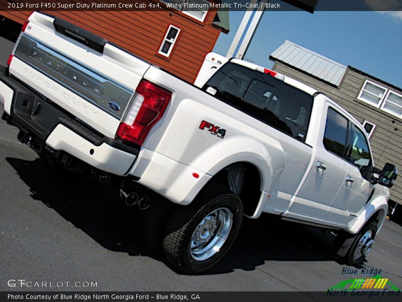 White Platinum Metallic Tri-Coat / Black 2019 Ford F450 Super Duty Platinum Crew Cab 4x4