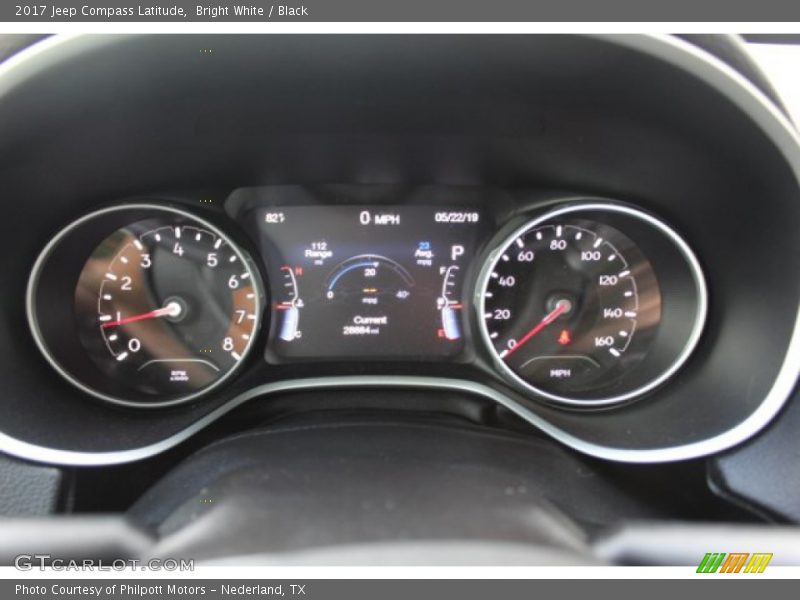 Bright White / Black 2017 Jeep Compass Latitude